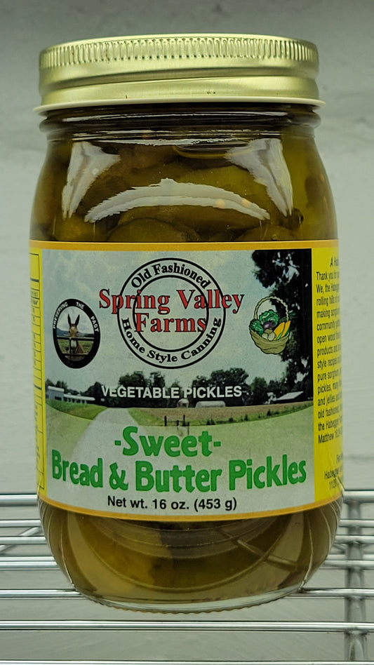 Bread and Butter Pickles, sweet, 16 oz.